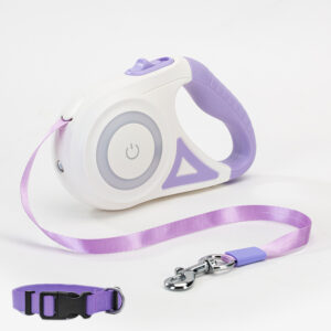 Einziehbare Hundeleine mit LED-Licht – Flexi-Leine 3M/5M inkl. passendem Halsband