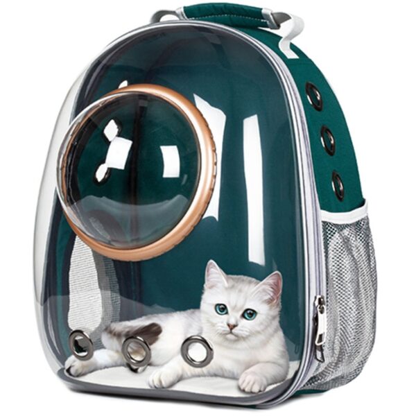 Transparenter Haustier-Rucksack „Raumkapsel" für Katzen & kleine Hunde